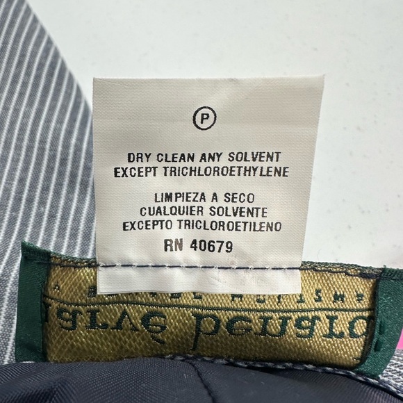 Harve Benard Striped Linen Blend Cropped Pants Relaxed Pleated Trouser 12 Petite - Picture 4 of 11